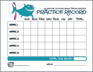Free Printable Practice Charts